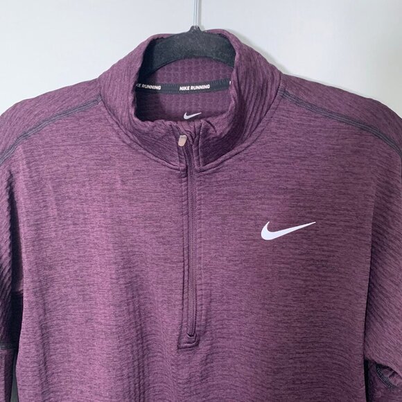 Nike Running Dri-Fit maroon long sleeve thumb holes lightweight sweatshirt - Picture 4 of 10